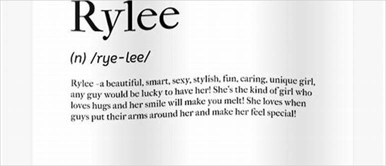 Definition of rylee